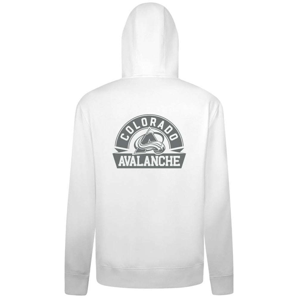Colorado Avalanche Levelwear Podium Chenille Logo Full-Zip Hoodie - White | NHL Lifestyle