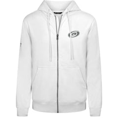 Carolina Hurricanes Levelwear Podium Chenille Logo Full-Zip Hoodie - White | NHL on sale