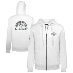 Florida Panthers Levelwear Podium Chenille Logo Full-Zip Hoodie - White | NHL Lifestyle