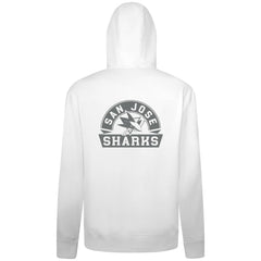 San Jose Sharks Levelwear Podium Chenille Logo Full-Zip Hoodie - White | NHL Clearance