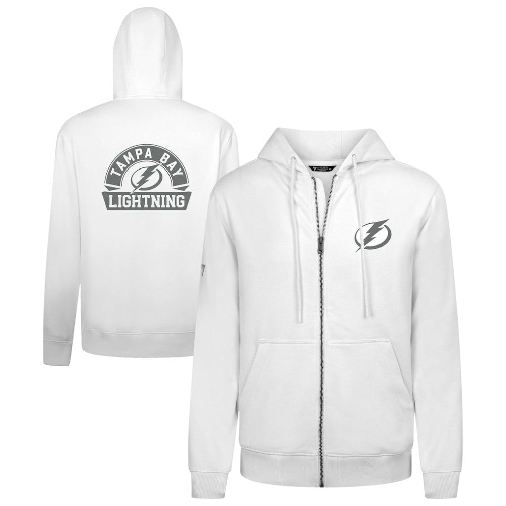 Tampa Bay Lightning Levelwear Podium Chenille Logo Full-Zip Hoodie - White | NHL discount