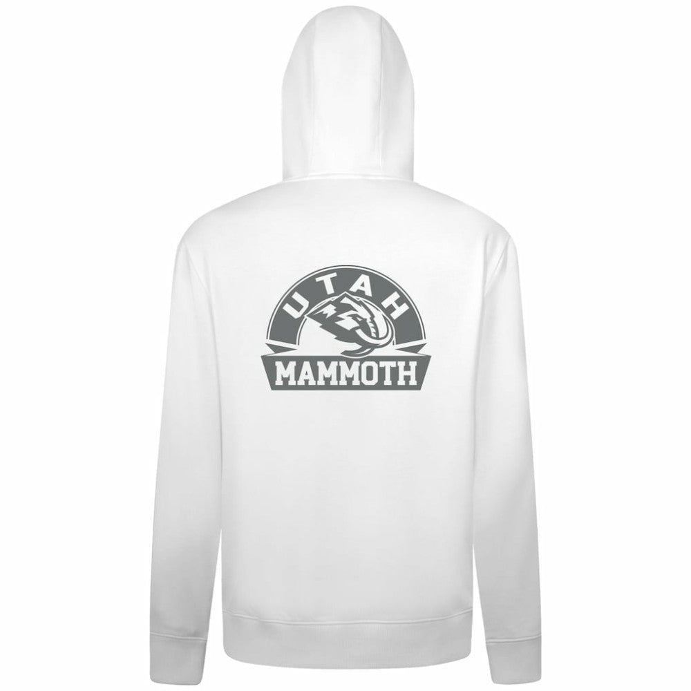 Utah Mammoth Levelwear Podium Chenille Logo Full-Zip Hoodie - White | NHL Lifestyle