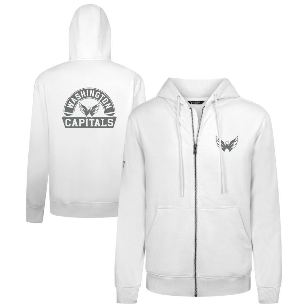 Washington Capitals Levelwear Podium Chenille Logo Full-Zip Hoodie - White | NHL online