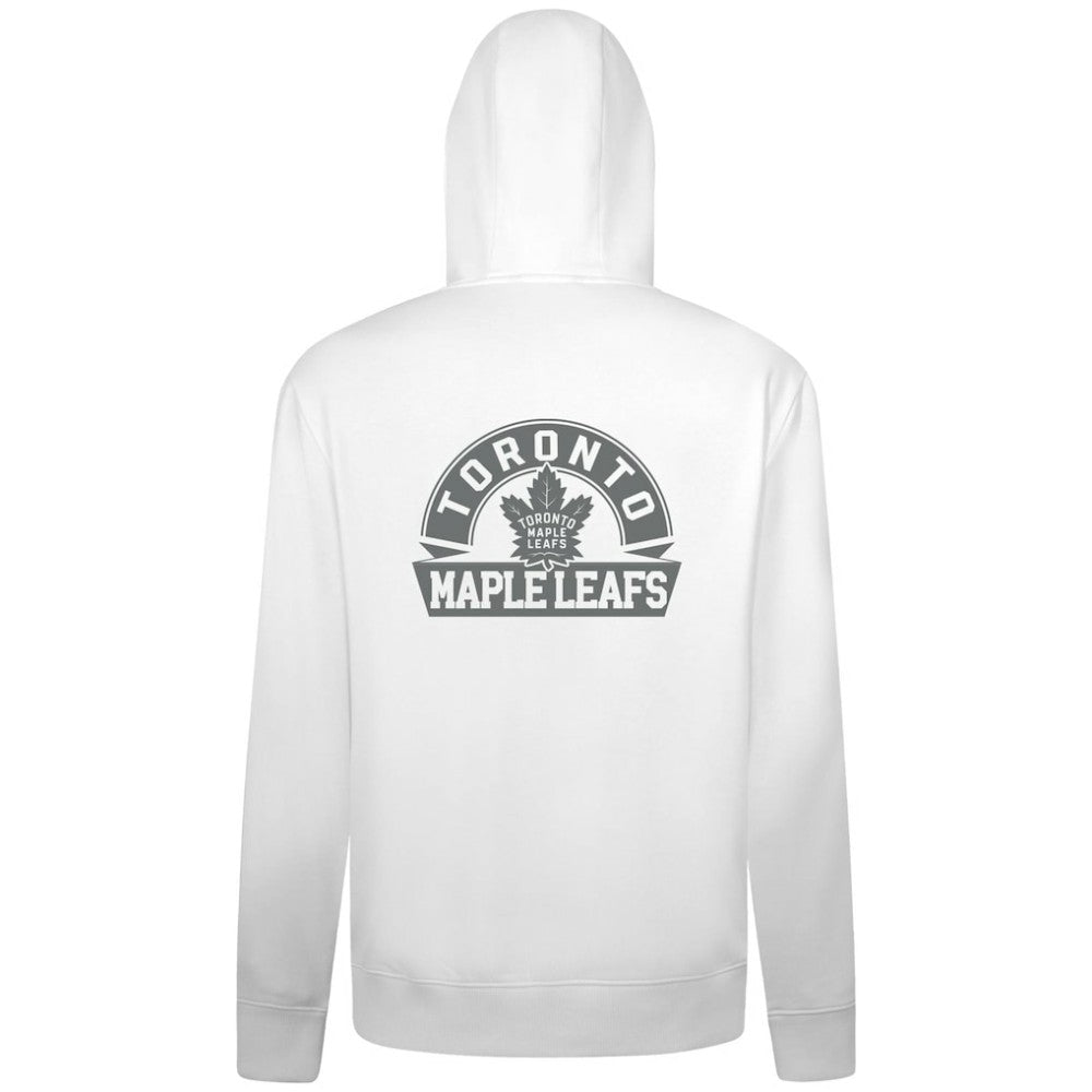 Toronto Maple Leafs Levelwear Podium Chenille Logo Full-Zip Hoodie - White | NHL Clearance