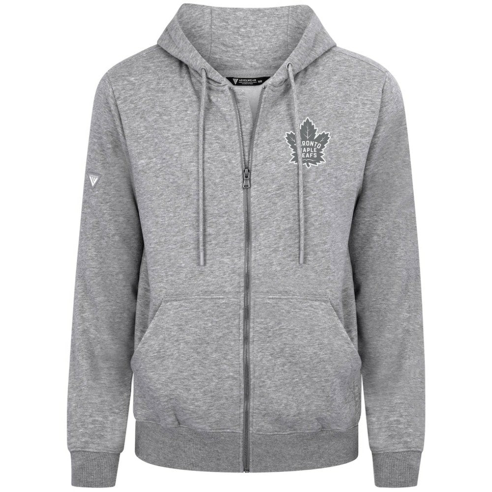 Toronto Maple Leafs Levelwear Podium Chenille Logo Full-Zip Hoodie - Gray | NHL online