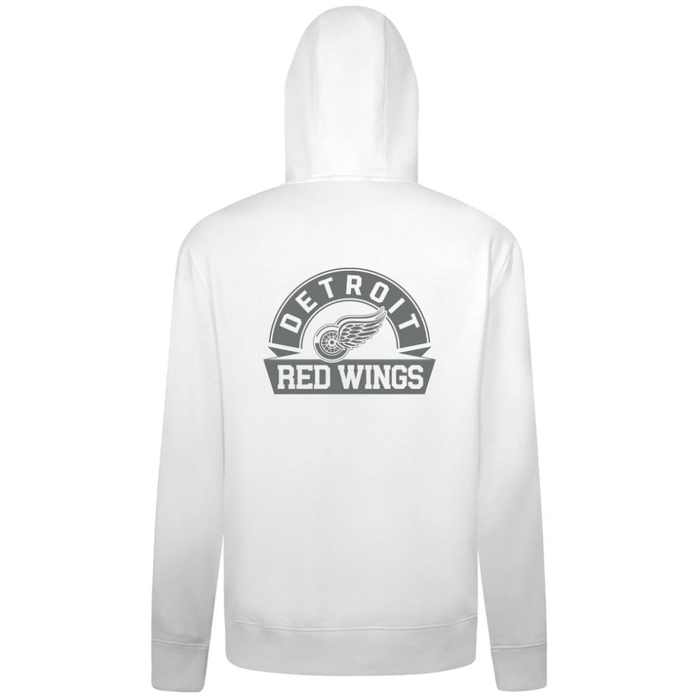Detroit Red Wings Levelwear Podium Chenille Logo Full-Zip Hoodie - White | NHL Clearance