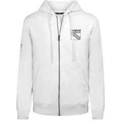 New York Rangers Levelwear Podium Chenille Logo Full-Zip Hoodie - White | NHL near me