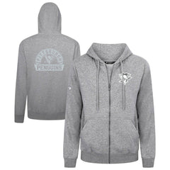 Pittsburgh Penguins Levelwear Podium Chenille Logo Full-Zip Hoodie - Gray | NHL near me