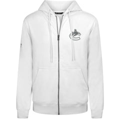Vancouver Canucks Levelwear Podium Chenille Logo Full-Zip Hoodie - White | NHL discount