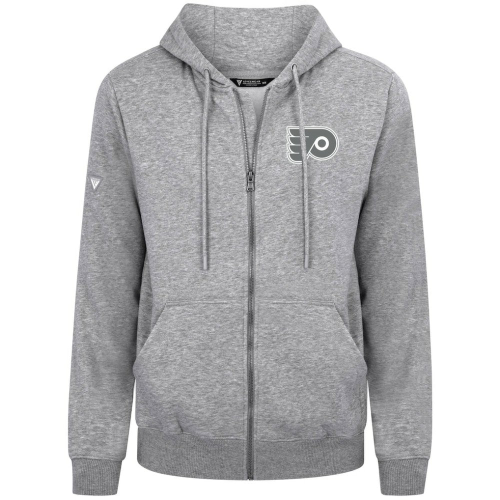 Philadelphia Flyers Levelwear Podium Banner Arch Full-Zip Hoodie - Gray | NHL on sale