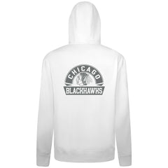 Chicago Blackhawks Levelwear Podium Banner Arch Full-Zip Hoodie - White | NHL Clearance