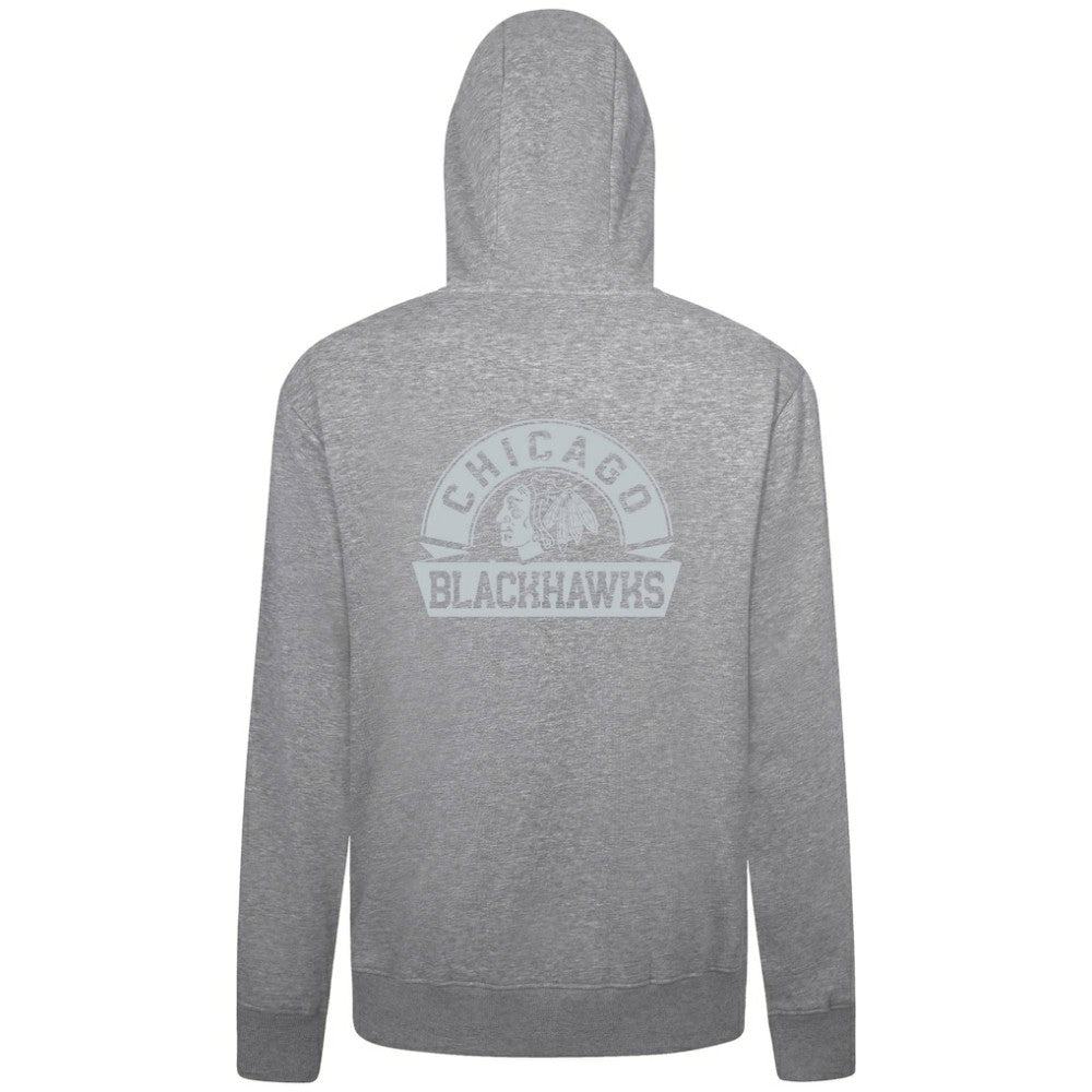 Chicago Blackhawks Levelwear Podium Banner Arch Full-Zip Hoodie - Gray | NHL discount