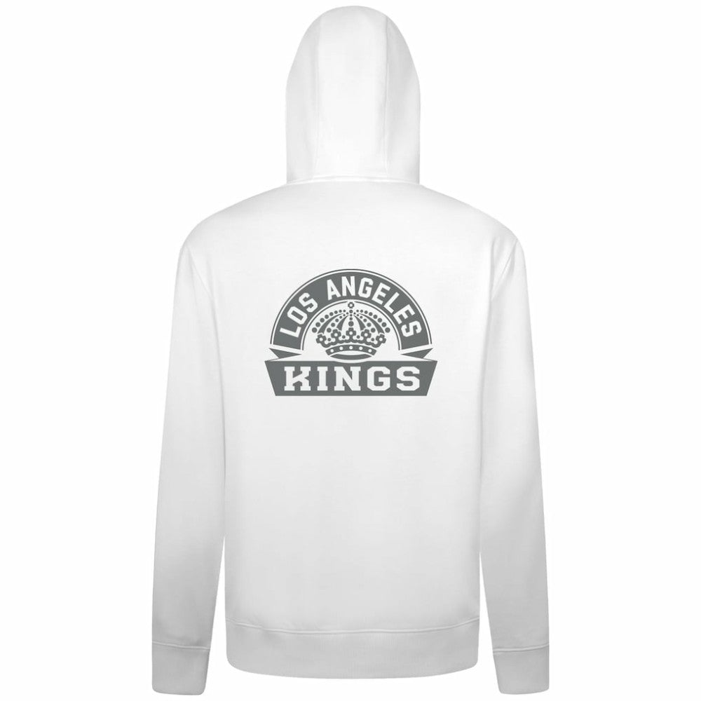 Los Angeles Kings Levelwear Podium Banner Arch Full-Zip Hoodie - White | NHL Lifestyle