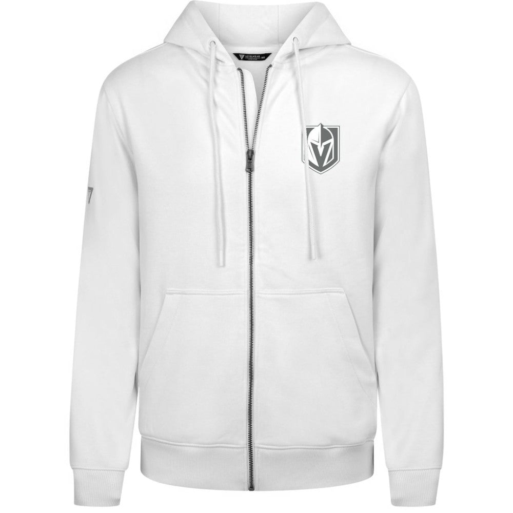 Vegas Golden Knights Levelwear Podium Banner Arch Full-Zip Hoodie - White | NHL Lifestyle