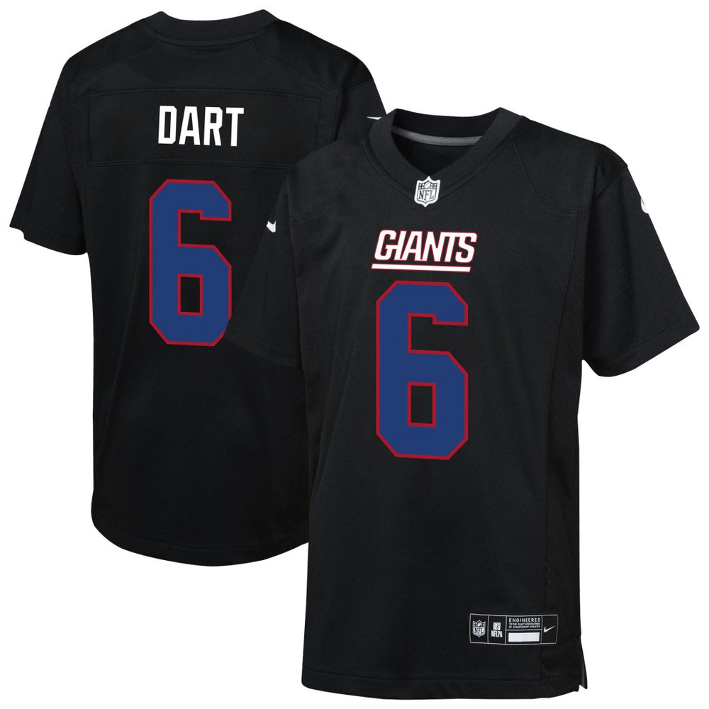 Jaxson Dart New York Giants Youth Fashion Game Jersey - Carbon Black - Nike