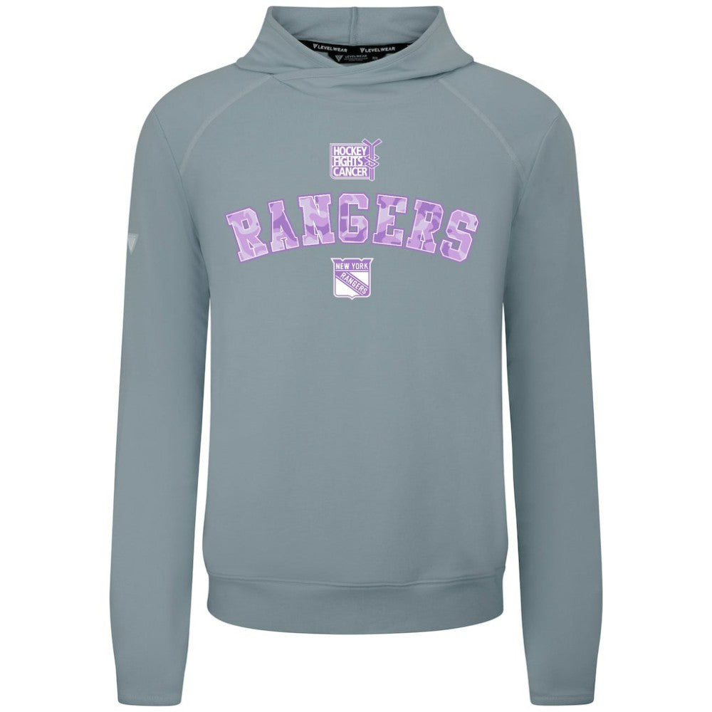 New York Rangers Levelwear Hockey Fights Cancer Mandate Tri-Blend Hoodie - Gray | NHL sale