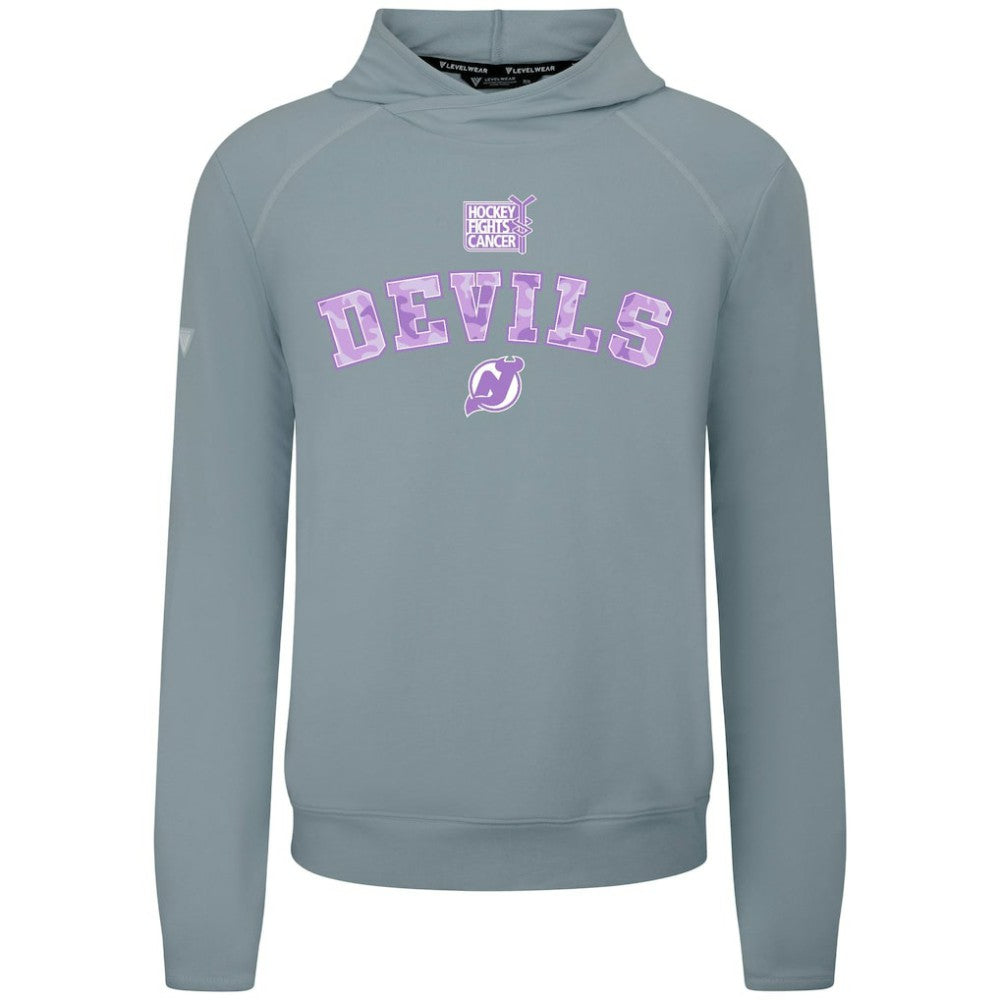 New Jersey Devils Levelwear Hockey Fights Cancer Mandate Tri-Blend Hoodie - Gray | NHL sale