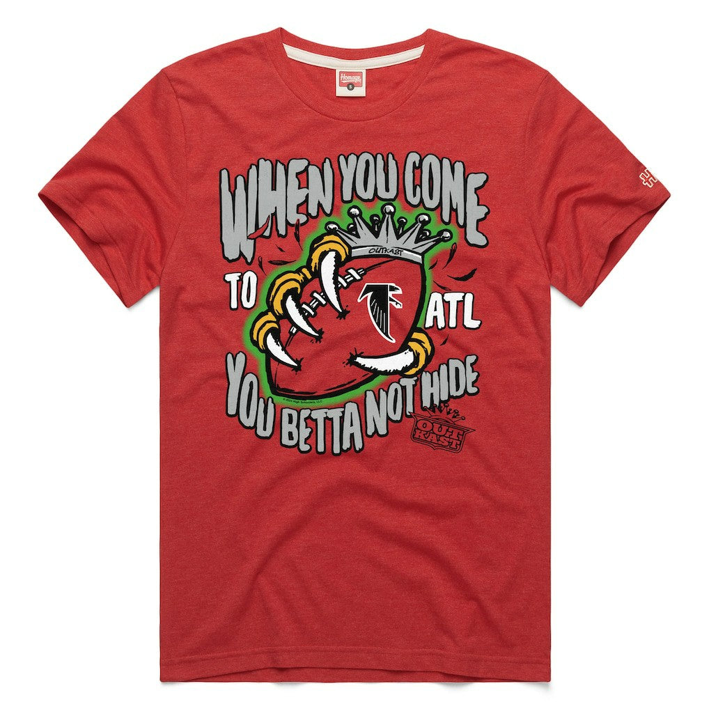 Atlanta Falcons x OutKast Homage Unisex You Betta Not Hide Tri-Blend T-Shirt - Red - NFL