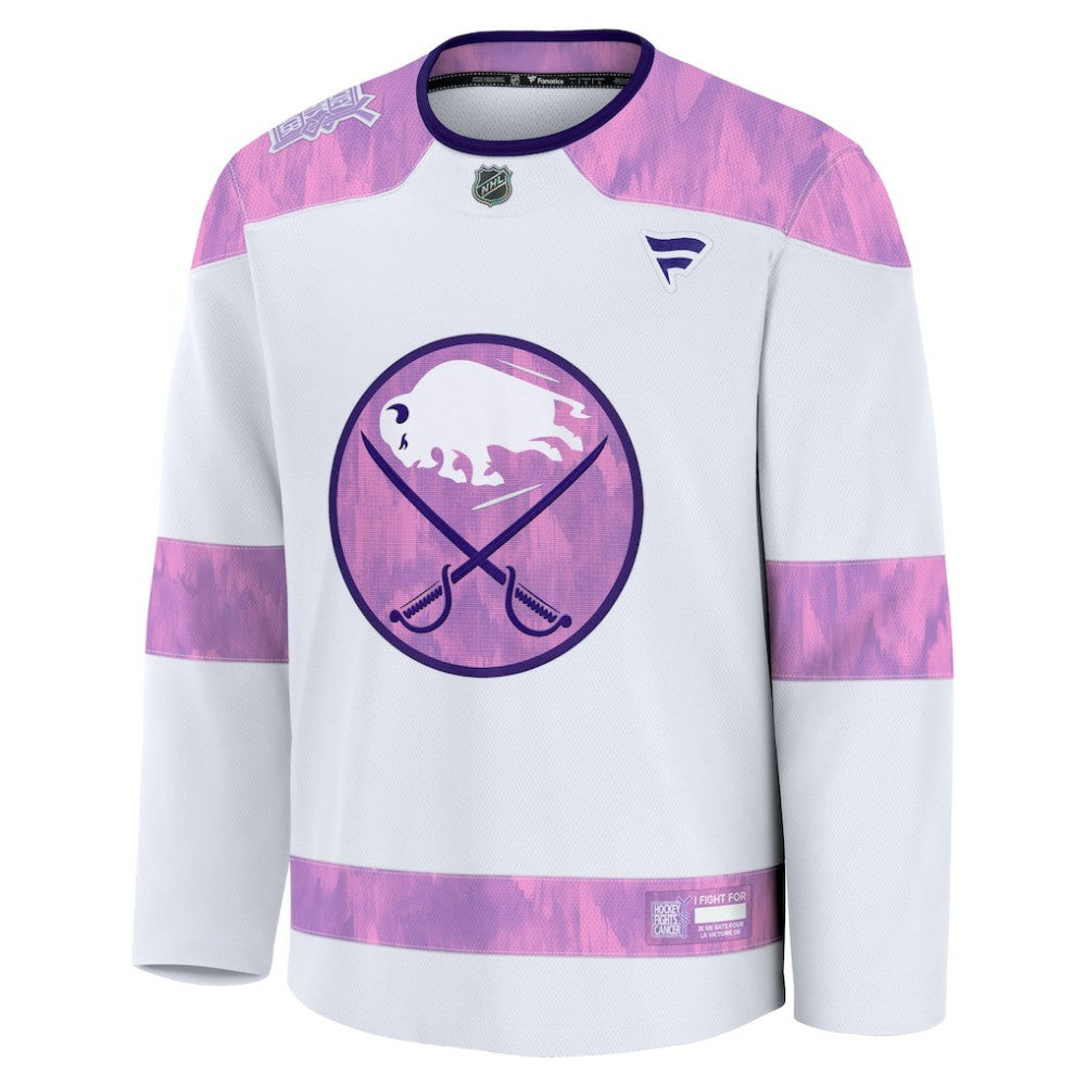 Buffalo Sabres Fanatics Hockey Fights Cancer Survivor Practice Jersey - White | Fanatics Lifestyle