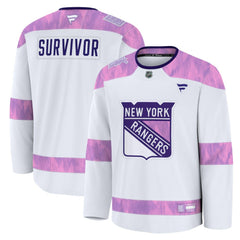 New York Rangers Fanatics Hockey Fights Cancer Survivor Practice Jersey - White | Fanatics on sale