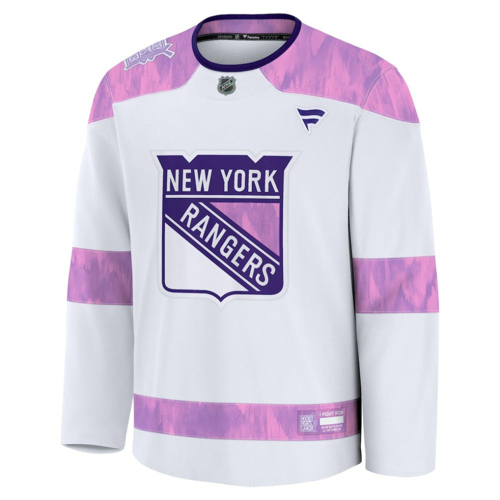 New York Rangers Fanatics Hockey Fights Cancer Survivor Practice Jersey - White | Fanatics on sale