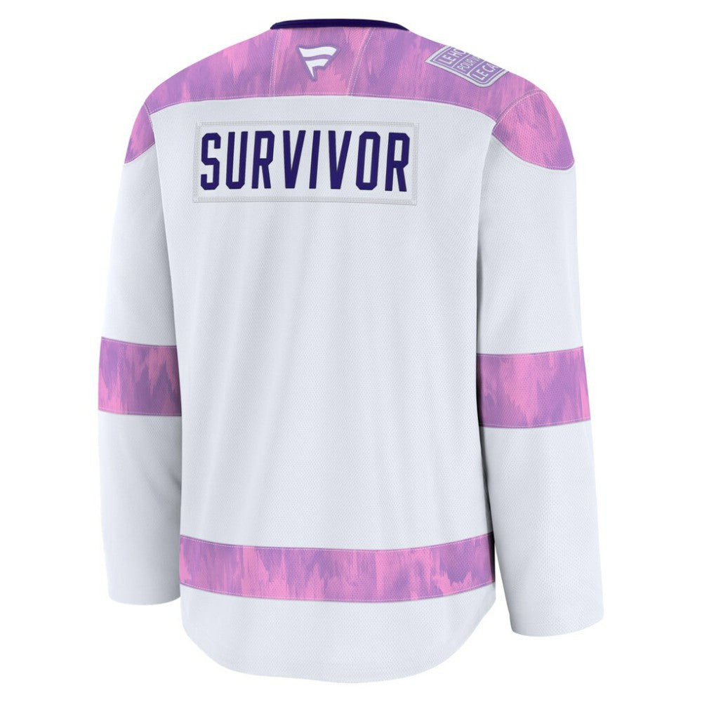 New Jersey Devils Fanatics Hockey Fights Cancer Survivor Practice Jersey - White | Fanatics Lifestyle