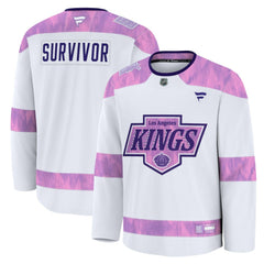 Los Angeles Kings Fanatics Hockey Fights Cancer Survivor Practice Jersey - White | Fanatics Lifestyle