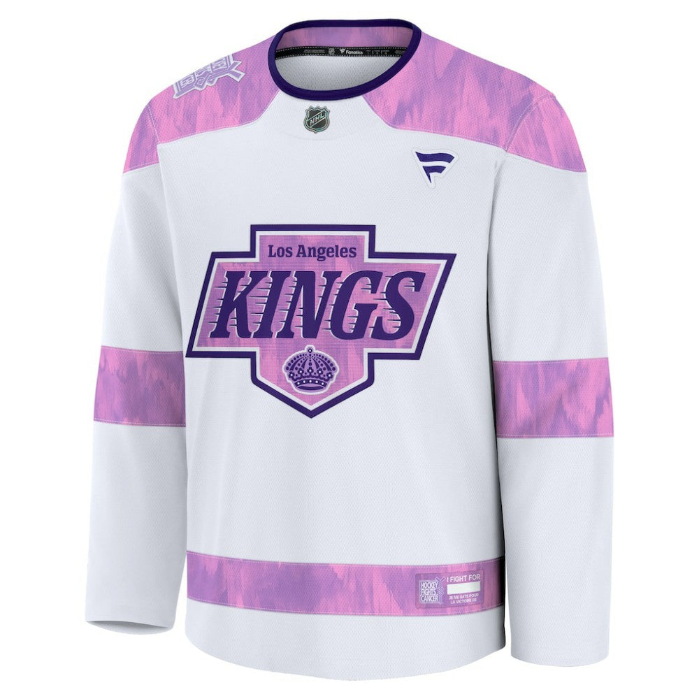 Los Angeles Kings Fanatics Hockey Fights Cancer Survivor Practice Jersey - White | Fanatics Lifestyle