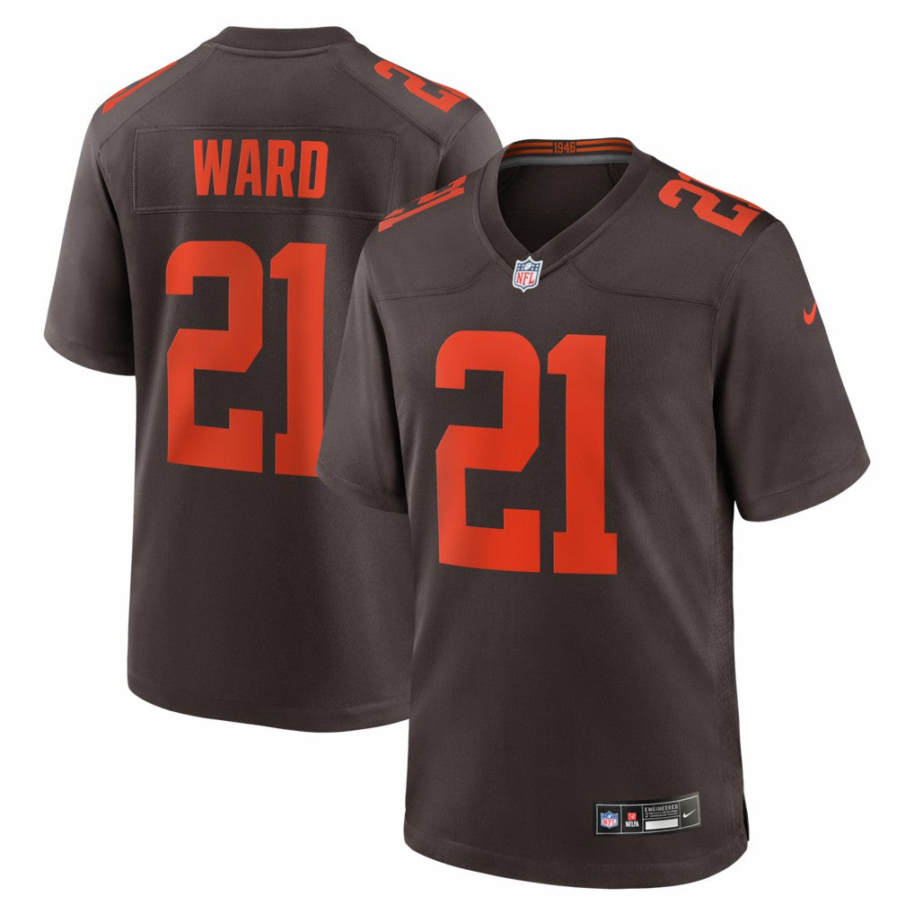 Denzel Ward Cleveland Browns Alpha Dawg Game Jersey - Brown - Nike