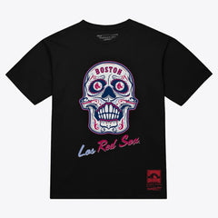 Boston Red Sox Mitchell & Ness Women's Sugar Skull Boxy T-Shirt Near Me