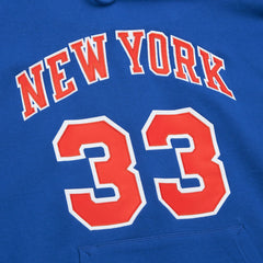 Mitchell & Ness Patrick Ewing New York Knicks Name & Number Hoodie Blue