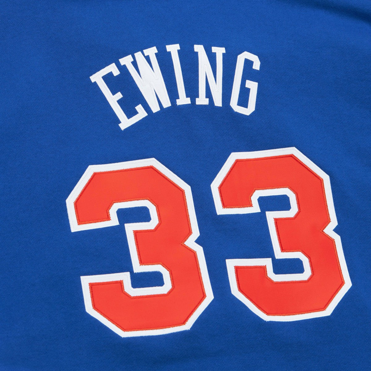 Mitchell & Ness Patrick Ewing New York Knicks Name & Number Hoodie Blue