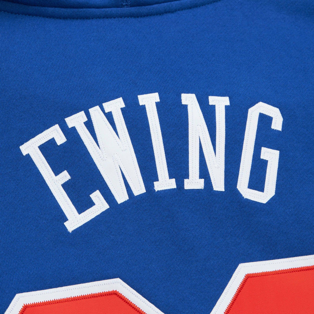 Mitchell & Ness Patrick Ewing New York Knicks Name & Number Hoodie Blue