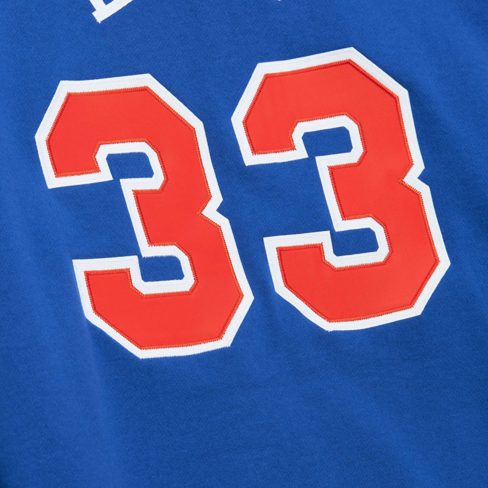 Mitchell & Ness Patrick Ewing New York Knicks Name & Number Hoodie Blue