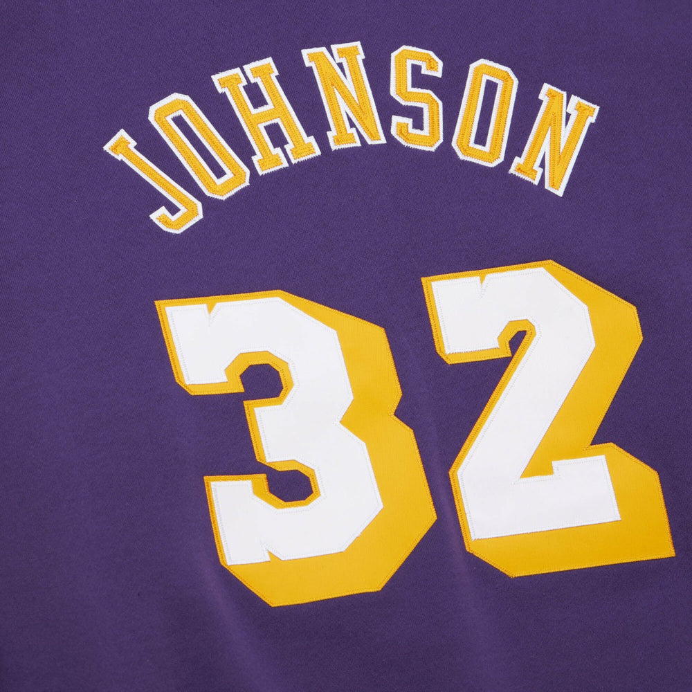 Mitchell & Ness Magic Johnson Los Angeles Lakers Name & Number Hoodie Purple