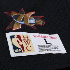 Mitchell & Ness Allen Iverson Philadelphia 76ers Mesh Name & Number Short Sleeve Hoodie Black
