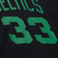 Mitchell & Ness Larry Bird Boston Celtics Mesh Name & Number Short Sleeve Hoodie Black