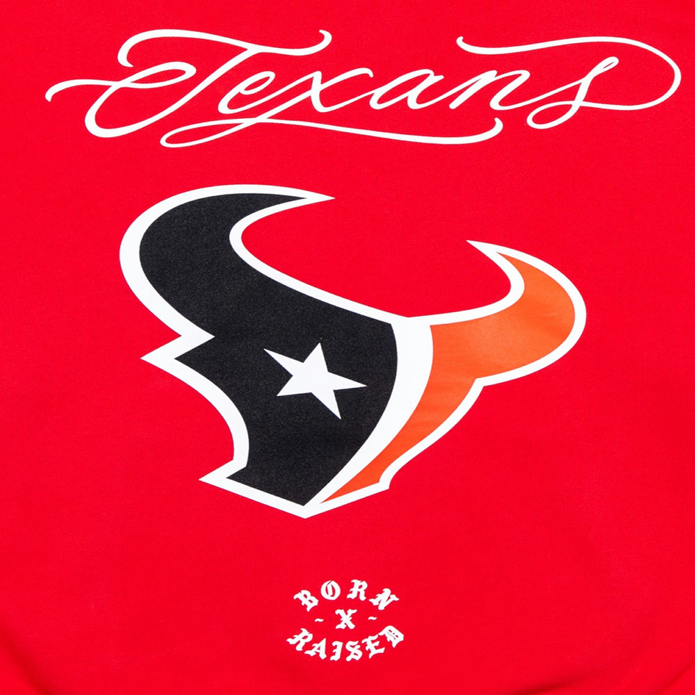 Houston Texans Born x Raised Unisex Fine Line Hoodie - Red - NFL