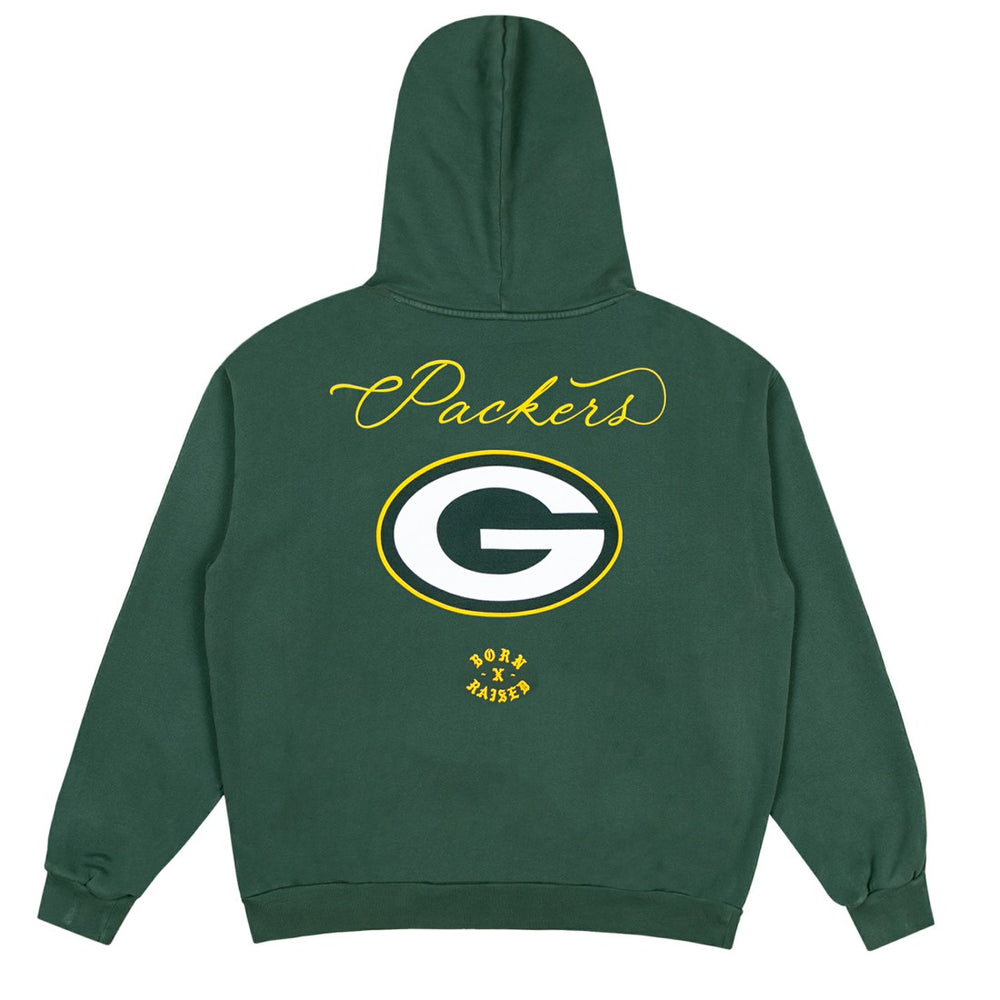 Green Bay Packers Born x Raised Unisex Fine Line Hoodie - Green - NFL