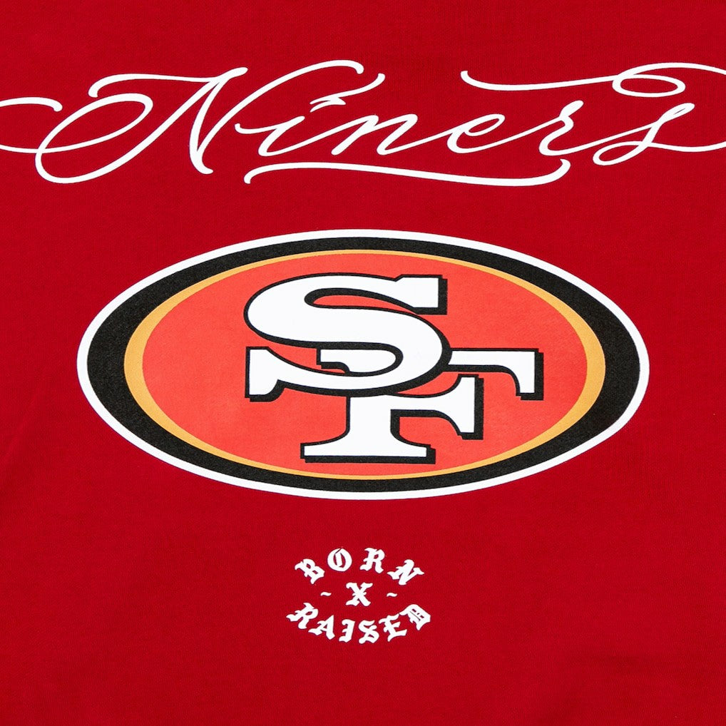 San Francisco 49ers Born x Raised Unisex Fine Line Hoodie - Scarlet - NFL