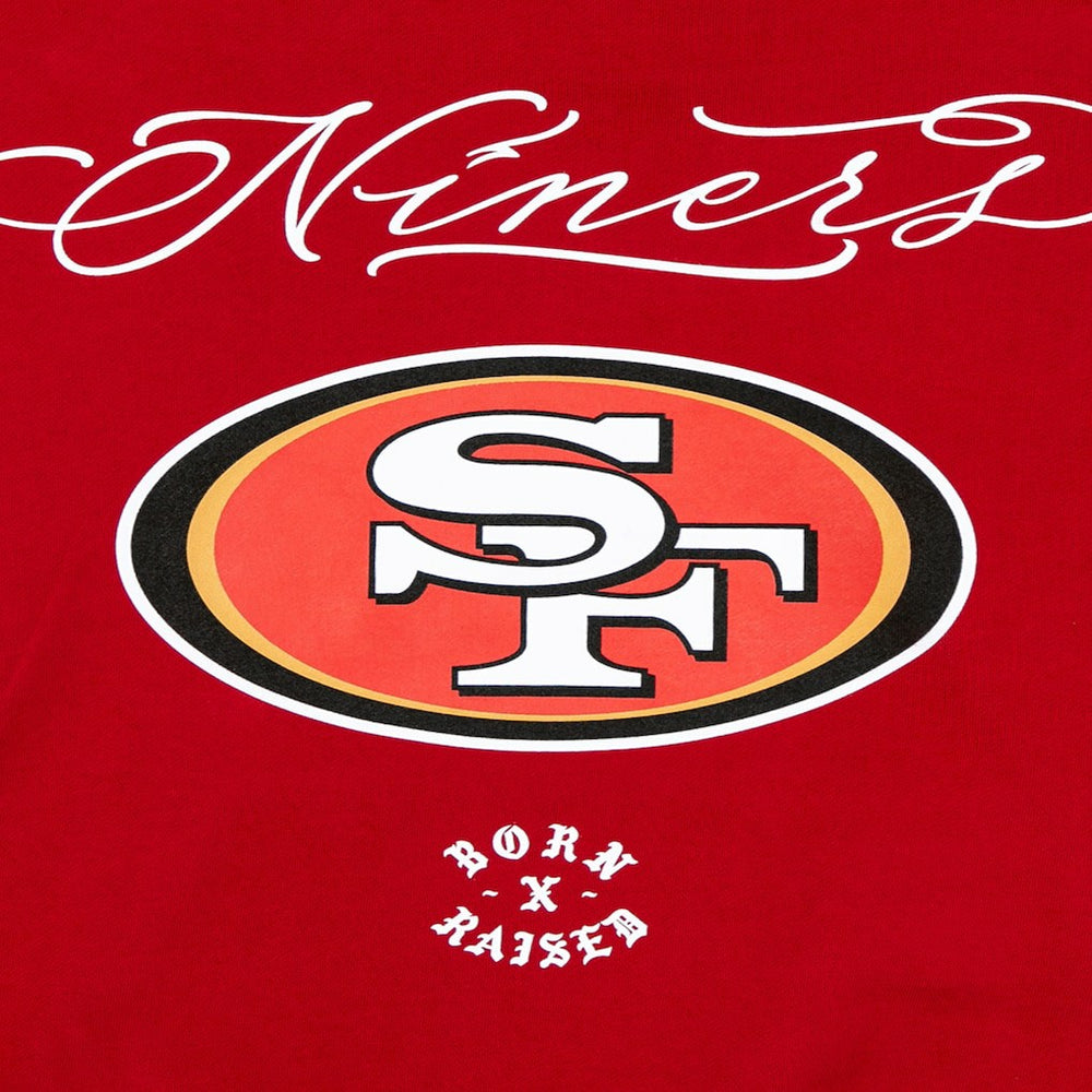 San Francisco 49ers Born x Raised Unisex Fine Line Hoodie - Scarlet - NFL