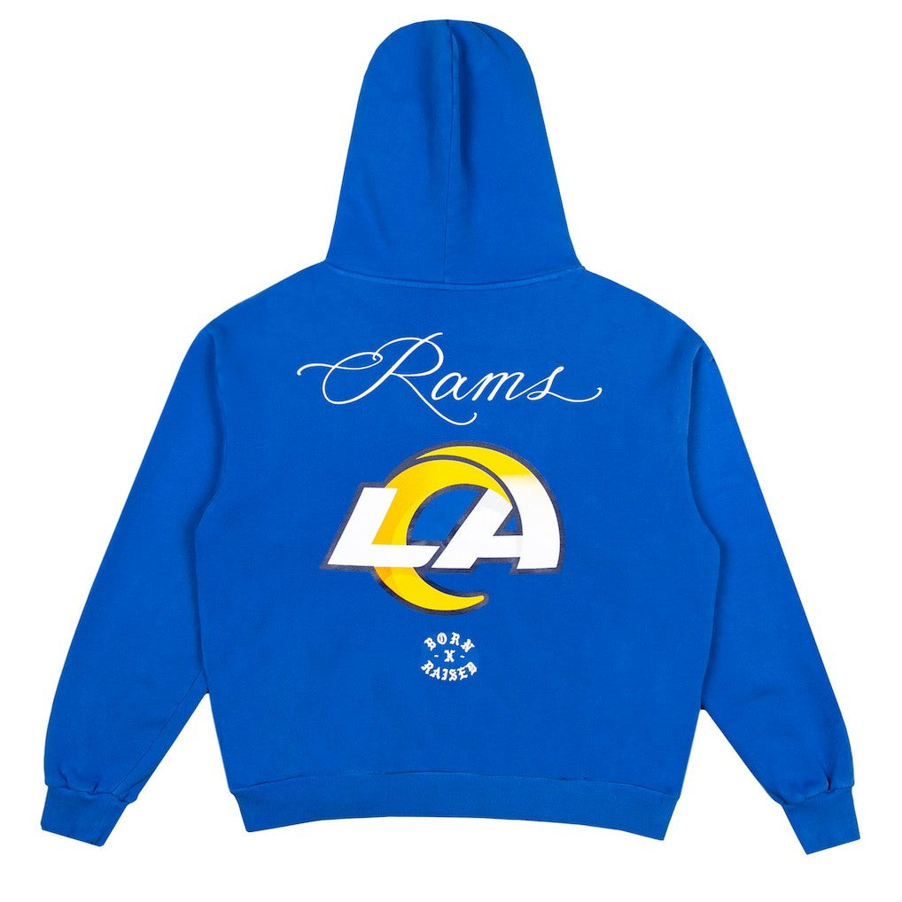 Los Angeles Rams Born x Raised Unisex Fine Line Hoodie - Royal - NFL
