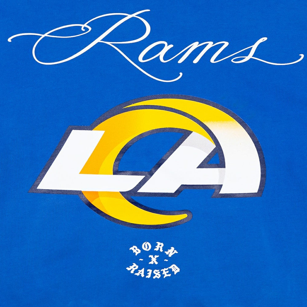 Los Angeles Rams Born x Raised Unisex Fine Line Hoodie - Royal - NFL
