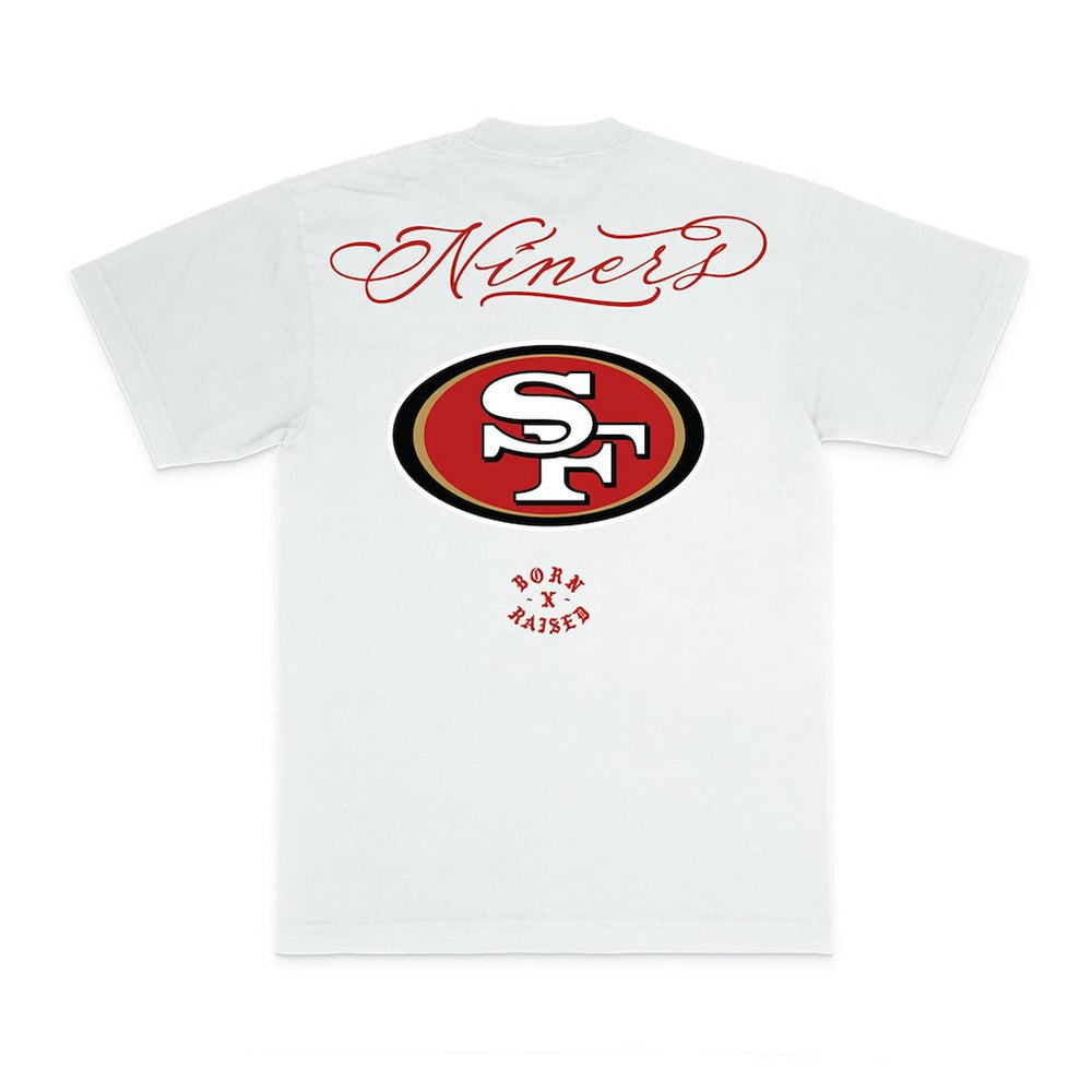 San Francisco 49ers Born x Raised Unisex Fine Line T-Shirt - White - NFL
