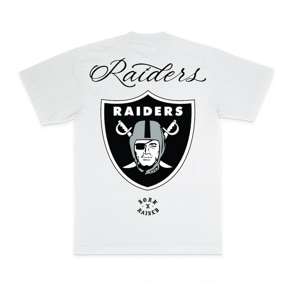 Las Vegas Raiders Born x Raised Unisex Fine Line T-Shirt - White - NFL