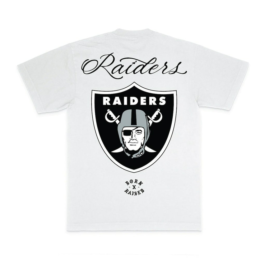 Las Vegas Raiders Born x Raised Unisex Fine Line T-Shirt - White - NFL