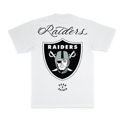 Las Vegas Raiders Born x Raised Unisex Fine Line T-Shirt - White - NFL