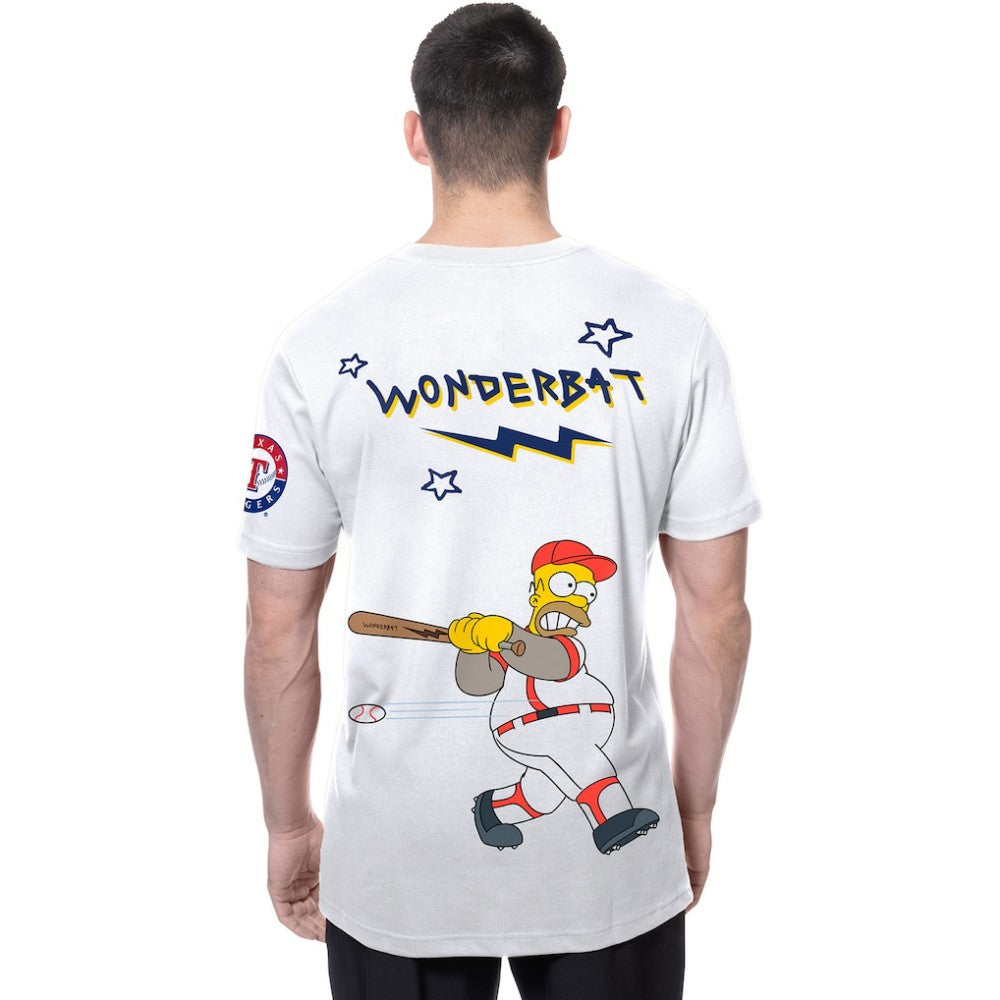 Texas Rangers New Era MLB x Simpsons Homer Wonderbat T-Shirt Near Me