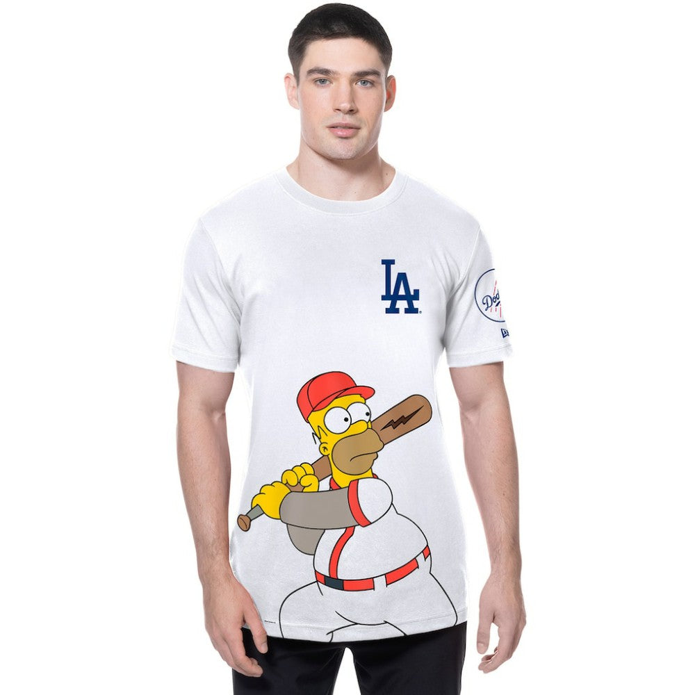 Los Angeles Dodgers New Era MLB x Simpsons Homer Wonderbat T-Shirt Sale