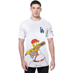 Los Angeles Dodgers New Era MLB x Simpsons Homer Wonderbat T-Shirt Sale